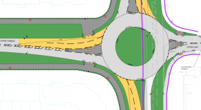 New roundabout layout at Pennyfeathers